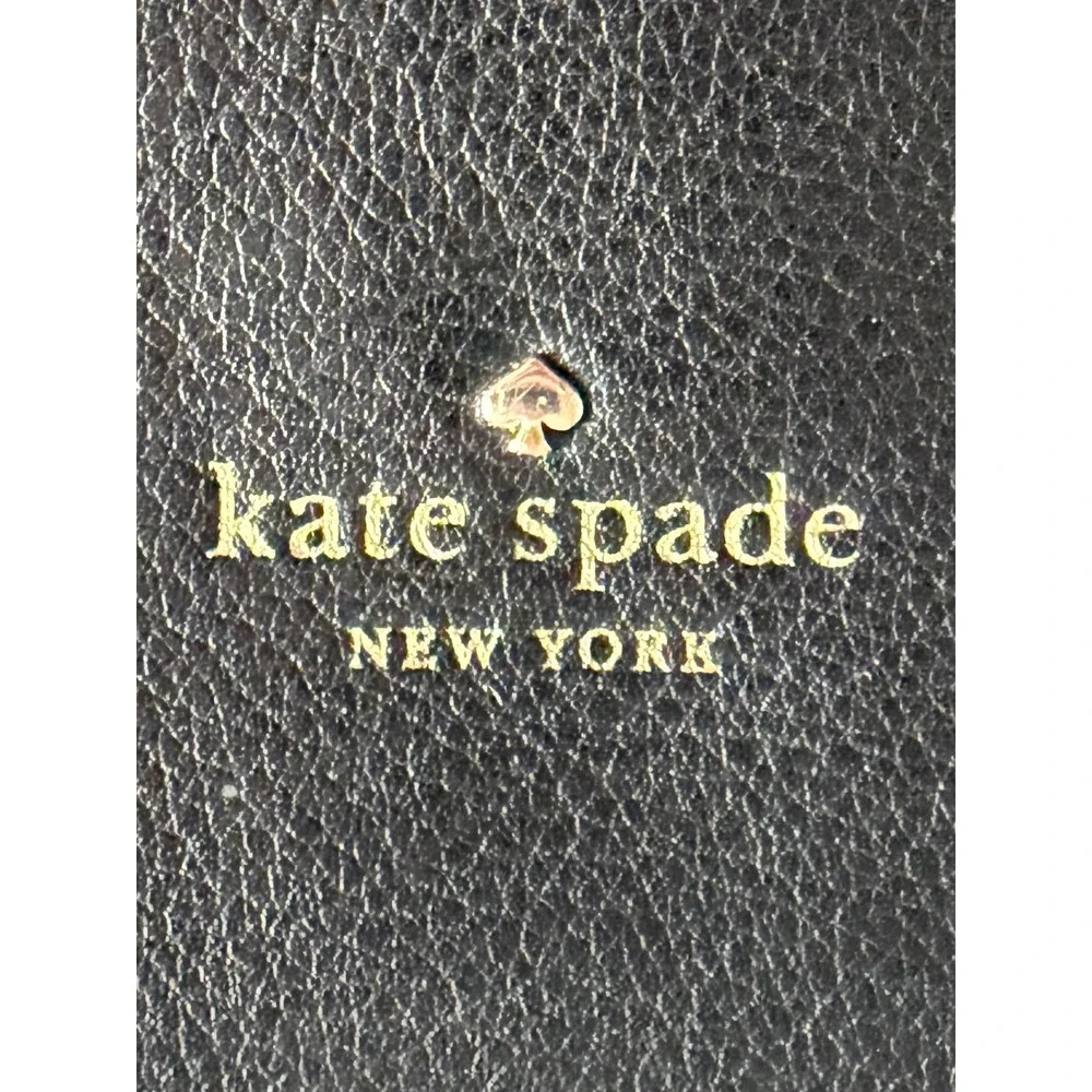 Kate Spade New York Black Pebbled Leather Crossbody Bag Gold Hardware - Picture 3 of 10